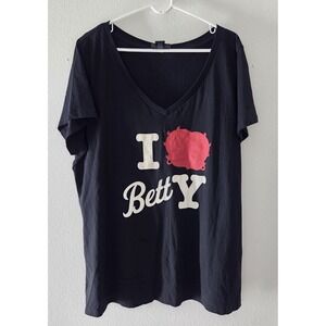 TORRID Womens Plus Size 3 Betty Boop Project Runway Black Short Sleeve Shirt NWT